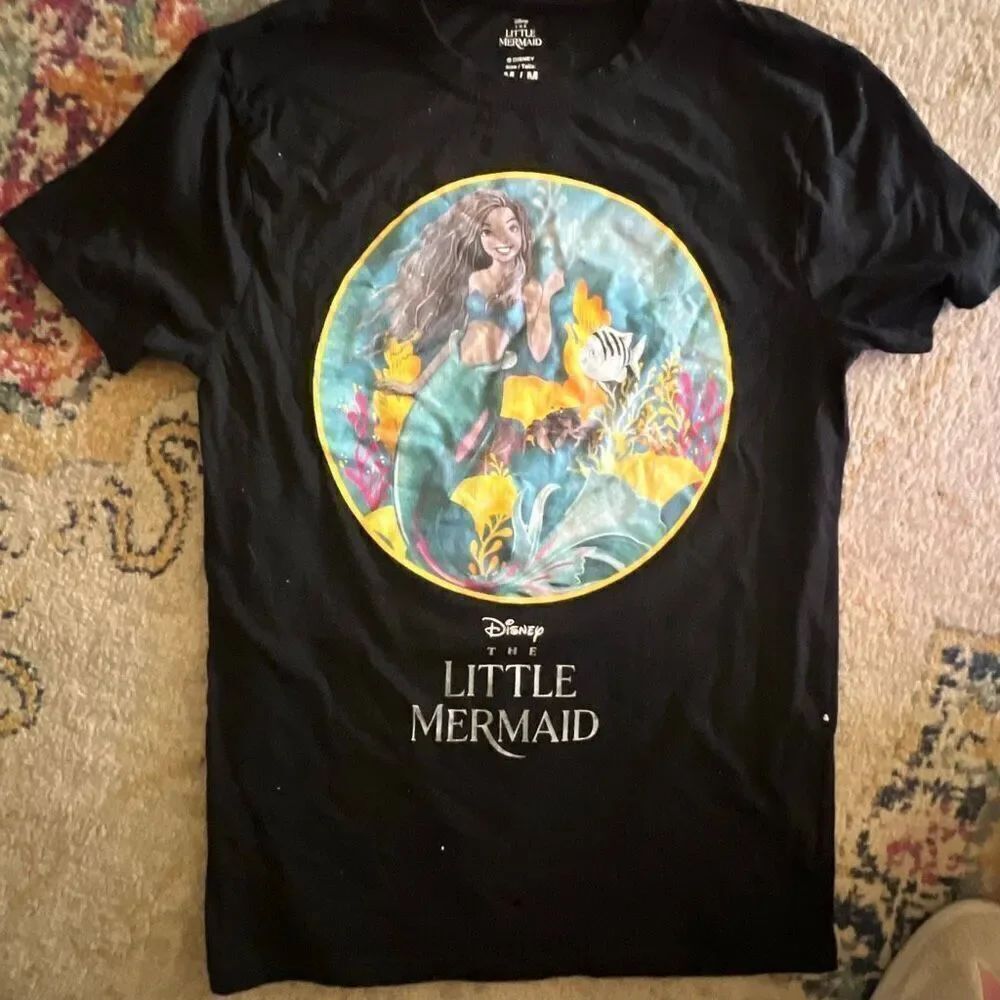 Disney The Little Mermaid Graphic Tee – Black – Size Medium
